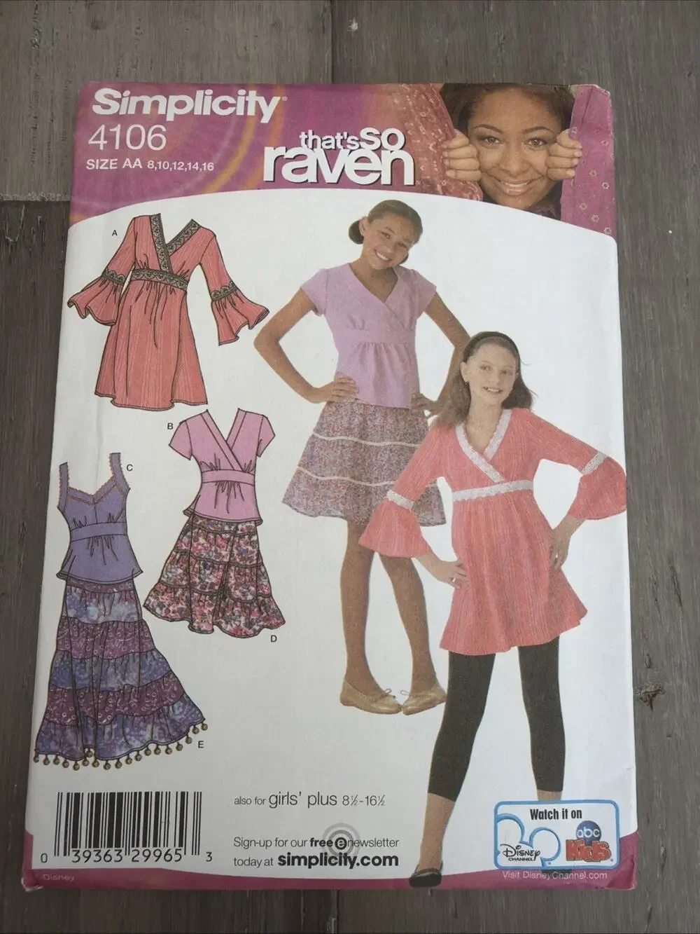 Simplicity 4106 Disney That’s So Raven girls clothing pattern size AA 8-16 Sewin